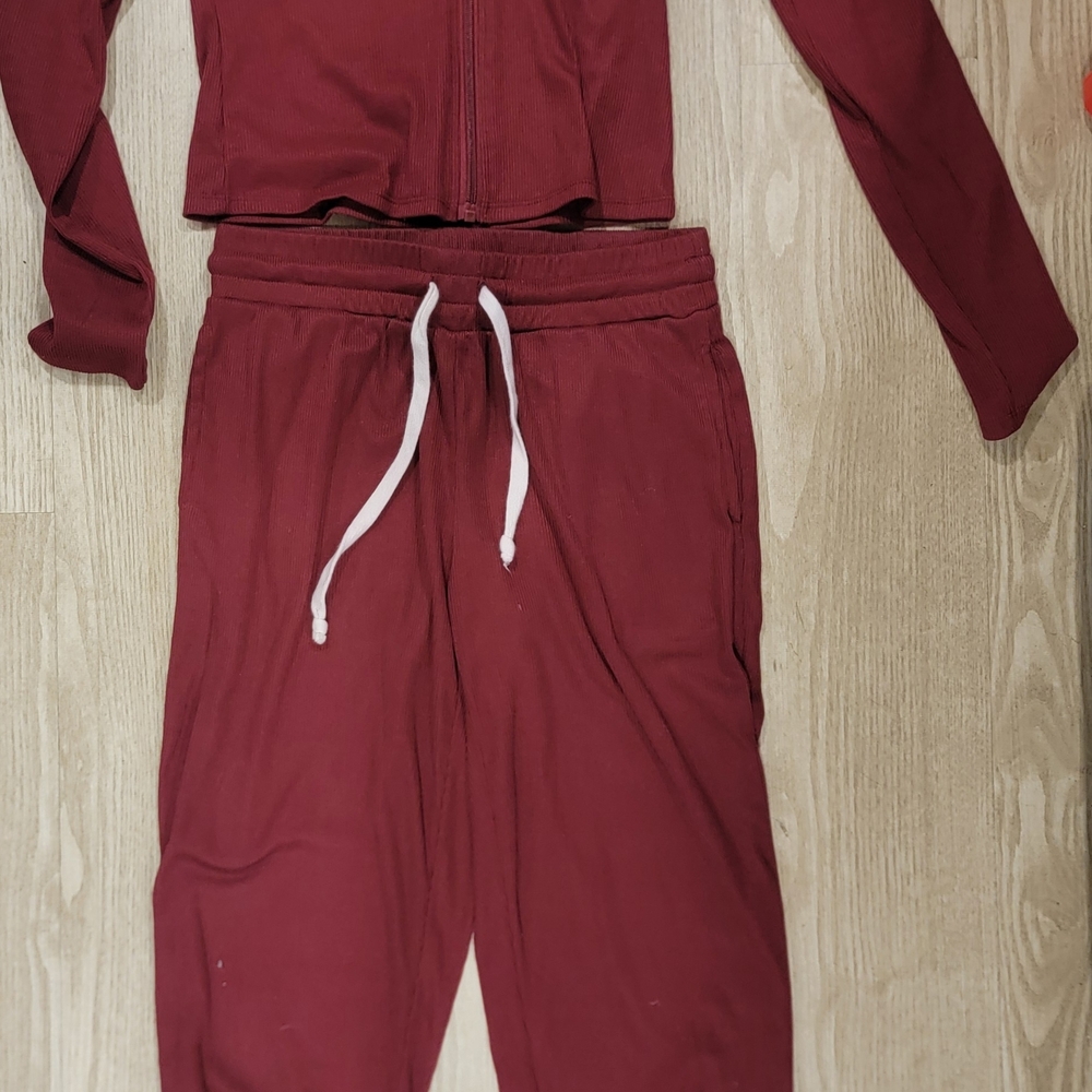 Society Women's Maroon Tracksuit Set
